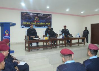 डिआईजी गोबिन्द थपलिया पर्सा भ्रमणमा  समाजिक सद्भाव कायमका लागि सक्रिय रहन प्रहरीलाई निर्देशन