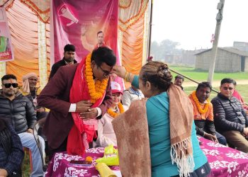 वडा नं.–१६ मा उम्मेदवार ओमप्रकाश सरार्फको बलियो पकड, भन्सार टोलमा भव्य स्वागत