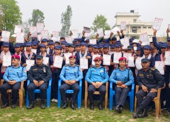 निर्वाचन प्रहरीलाई सम्मान तथा प्रमाणपत्र वितरण