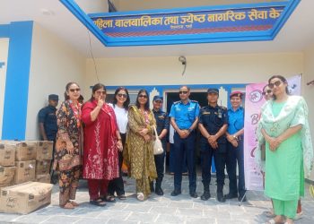 जिल्ला प्रहरी कार्यालय पर्सालाई ६३० पिस सेनेटरी प्याड हस्तान्तरण